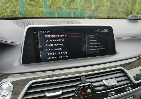 BMW Seria 7 cena 155000 przebieg: 125515, rok produkcji 2016 z Piotrków Trybunalski małe 781